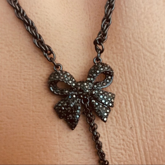 Bolero tassel fringe bow charm necklace Betsey B17